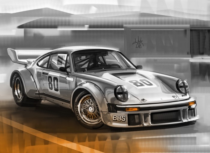 Porsche 911 race car with number 80