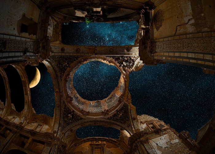 Belchite Night by Carlos Santero