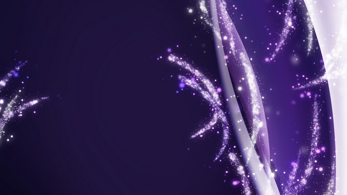 Abstract purple fractal with glowing particles