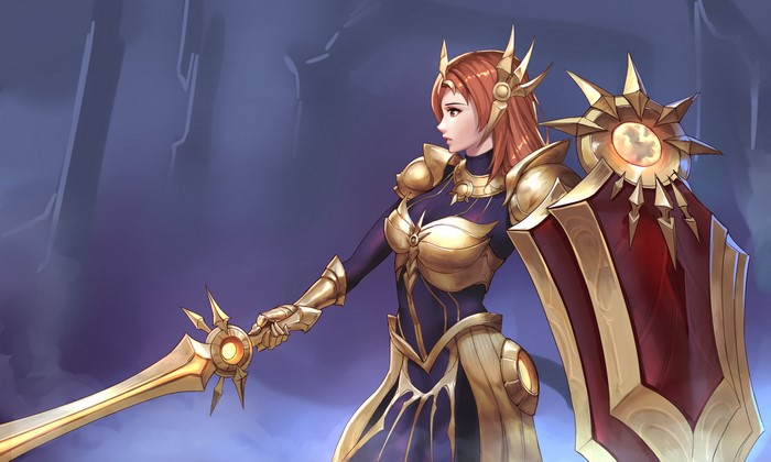 Leona from League of Legends with Sword and Shield