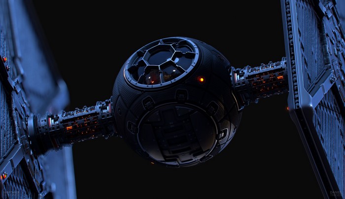 Star Wars TIE Fighter in deep space