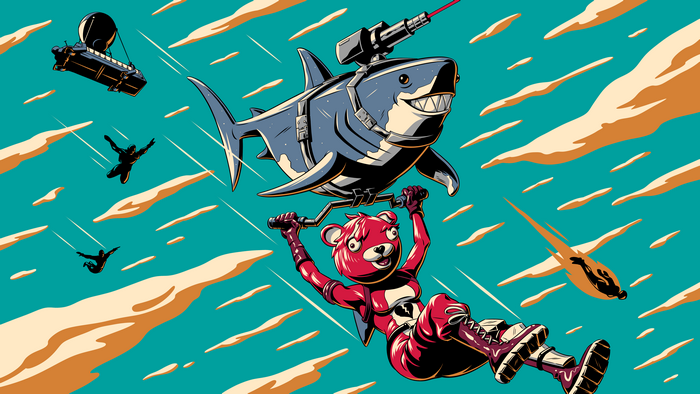 Fortnite Loading Screen: Bear Rider on Shark