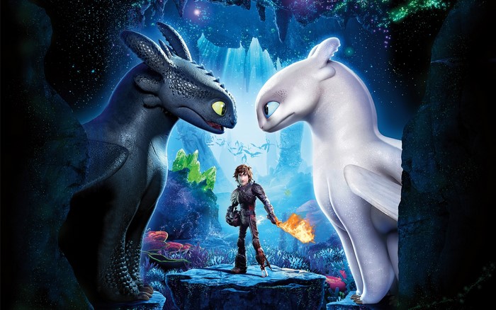 Hiccup and Dragons from How to Train Your Dragon 3