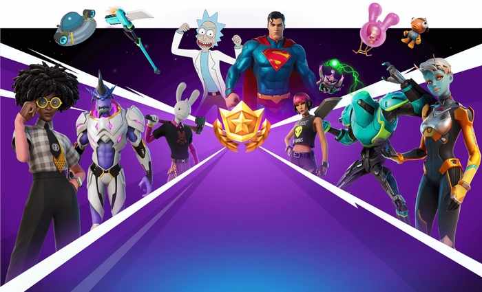 Fortnite Chapter 2 Season 7 Featuring Superman and Rick Sanchez