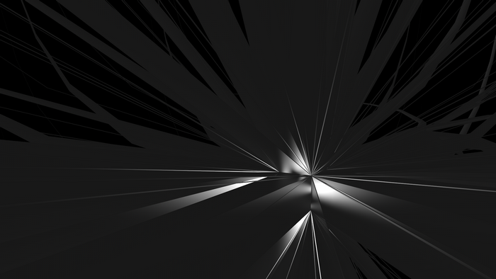 Abstract Black Digital Art with Sharp Geometric Shapes
