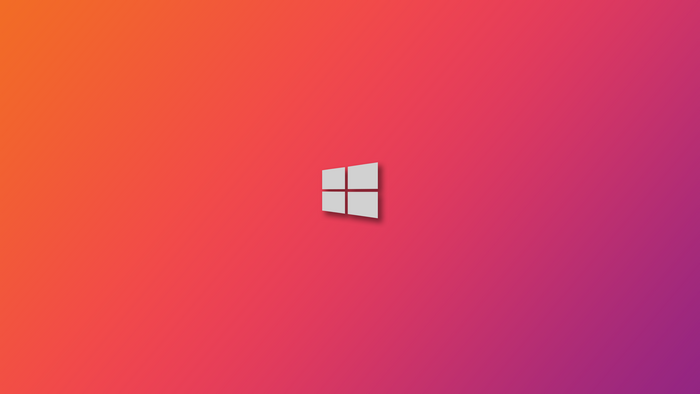 Windows 10 Logo on Gradient Background