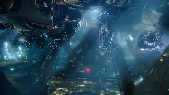 Robotic interior of a Horizon Zero Dawn vault