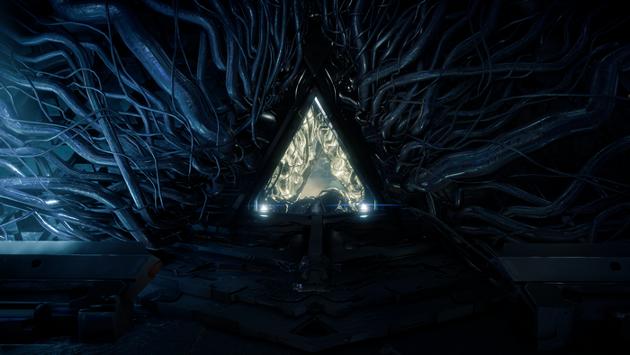 Horizon Zero Dawn bunker with triangular portal