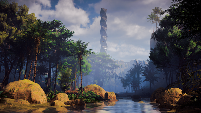 4K Horizon Zero Dawn Jungle River Landscape