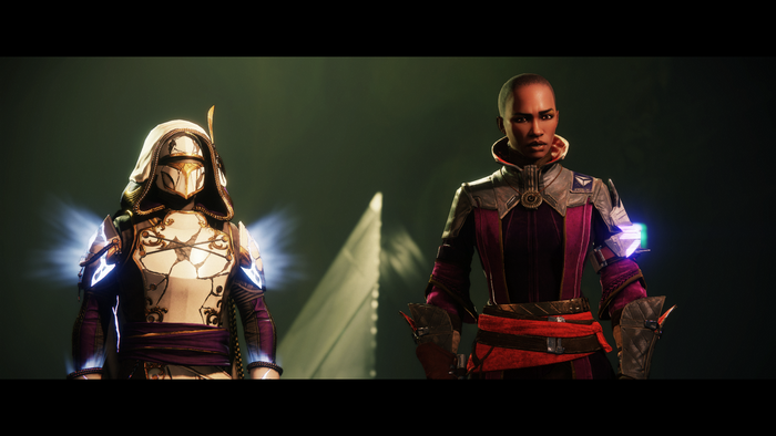 Two characters from Destiny 2