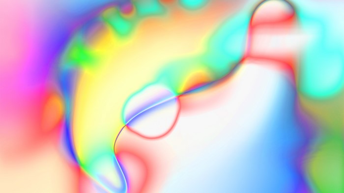 Abstract holographic liquid gradient with vibrant colors