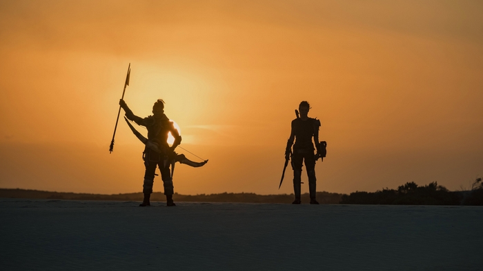 Artemis and Tony Jaa in Monster Hunter