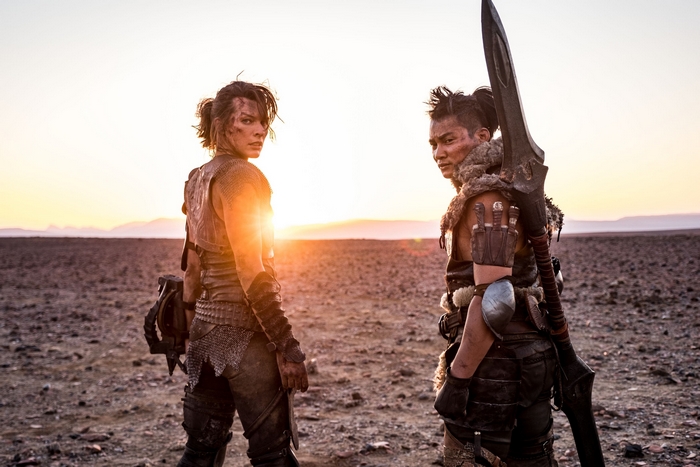 Milla Jovovich and Tony Jaa in Monster Hunter