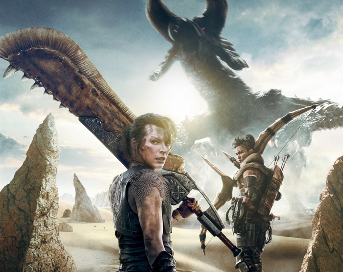Milla Jovovich and Tony Jaa in Monster Hunter