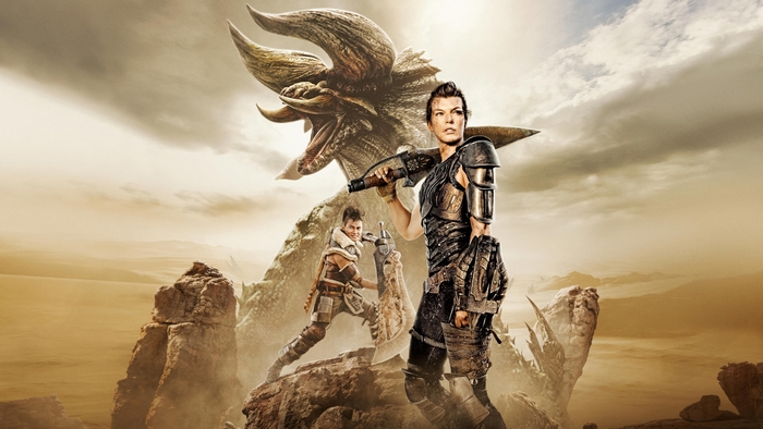 Milla Jovovich as Artemis faces Black Diablos in Monster Hunter
