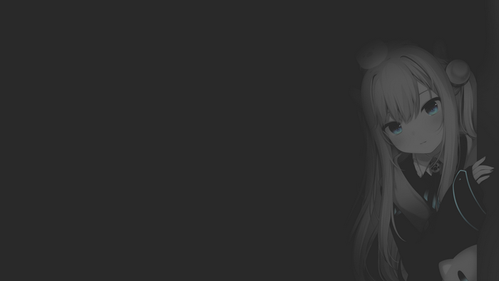 Anime girl with blue eyes and neko ears peeking