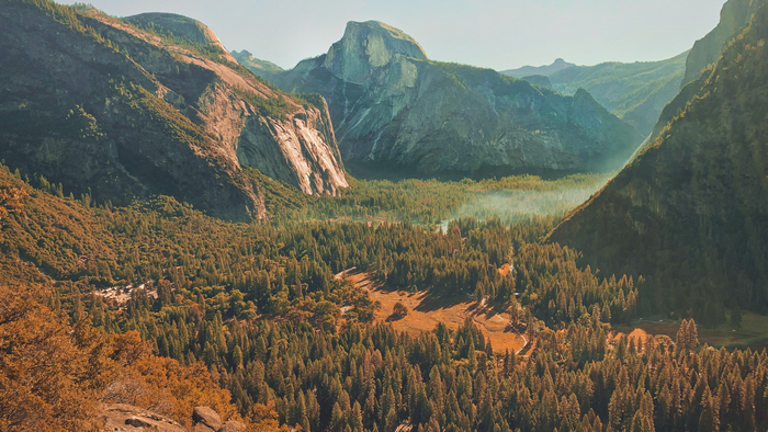 Yosemite National Park Valley with Half Dome