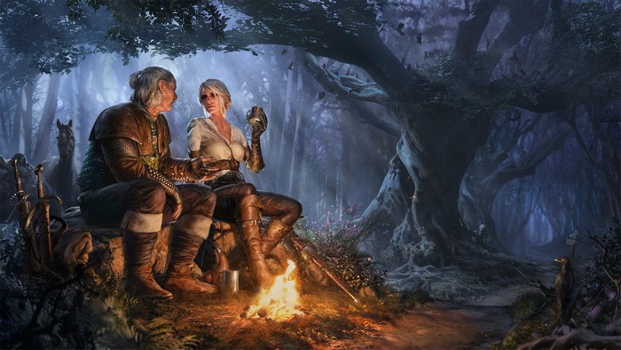Vesemir and Ciri from The Witcher 3: Wild Hunt