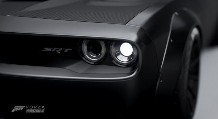 Dodge Challenger SRT close-up in Forza Horizon 4