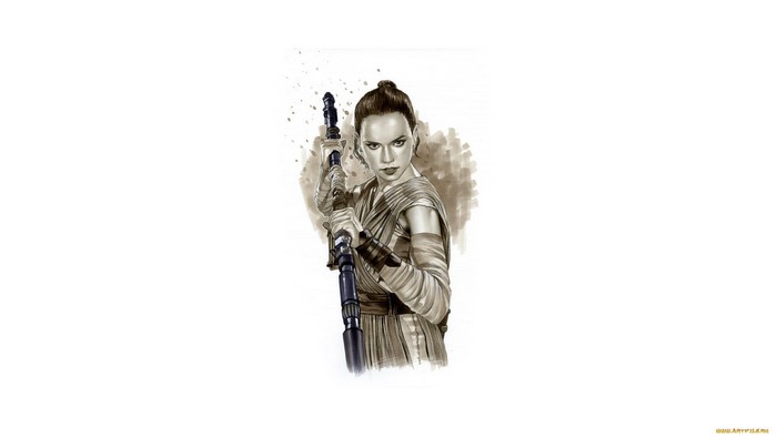 Rey from Star Wars artwork