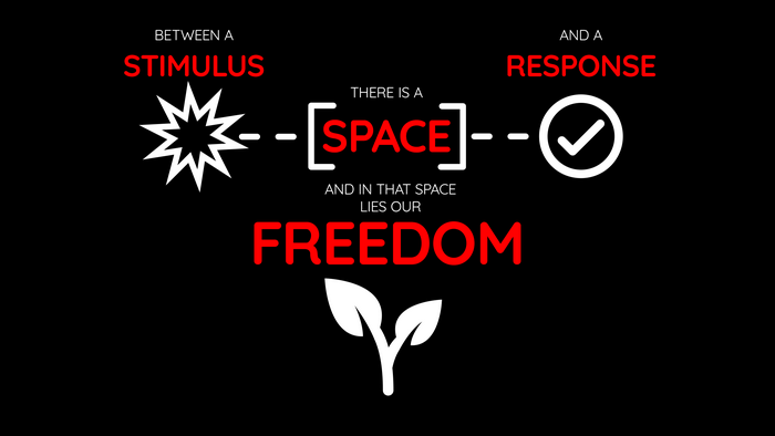 Stimulus, Space, Response, and Freedom Quote