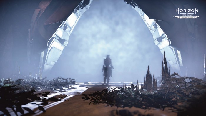Aloy from Horizon Zero Dawn in a futuristic vault