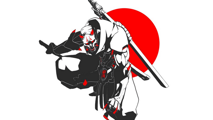 Genji Oni Ninja with Katana and Mask