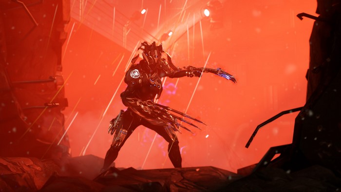 4K Garuda from Warframe in red environment