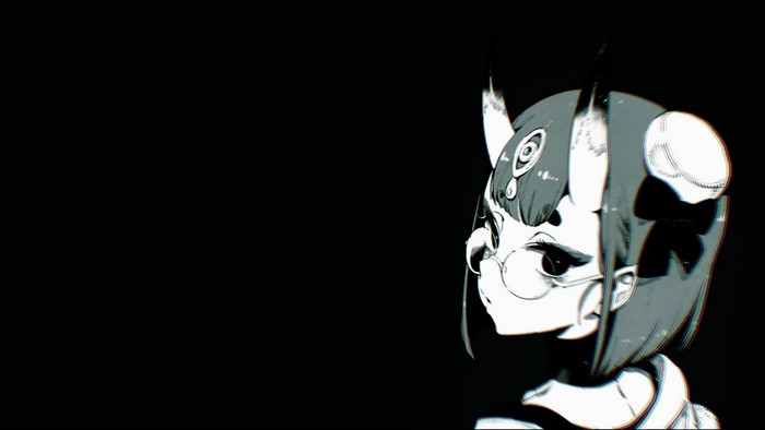 Shuten Douji from Fate/Grand Order wearing glasses