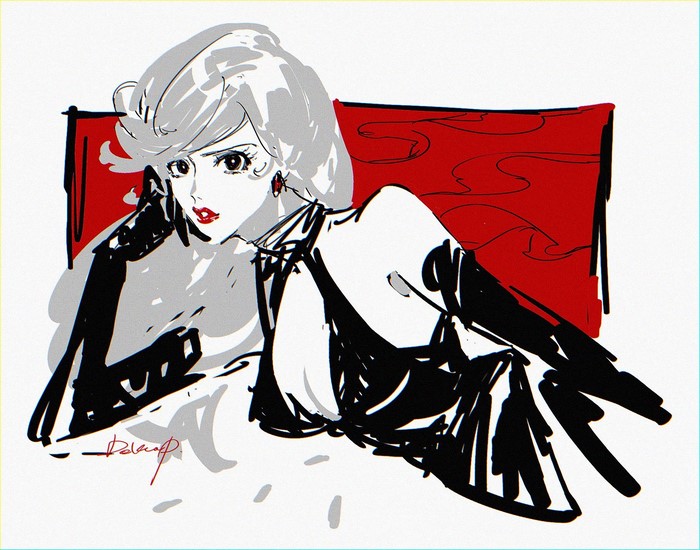 Fujiko Mine from Lupin III sketch