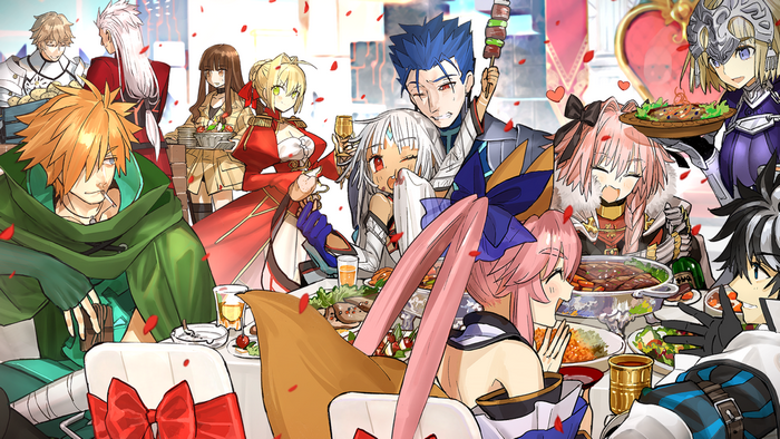Characters from Fate Series at a Feast