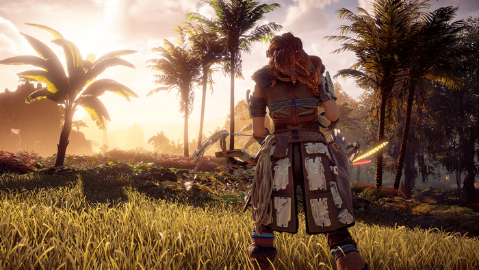 Aloy from Horizon: Zero Dawn with a bow