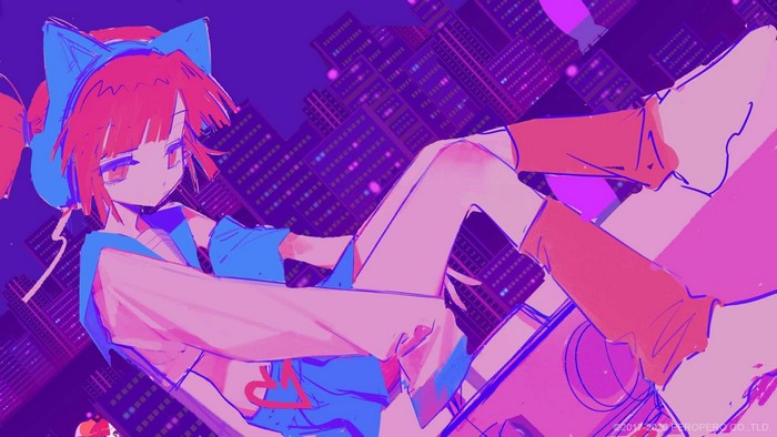 Girl with headphones from MuseDash