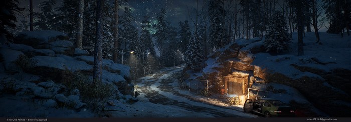 The Old Mines - Snowy Forest Entrance