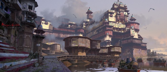 Digital artwork of a castle by G liulian