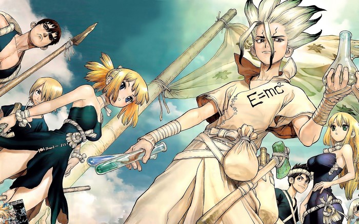 Senkuu Ishigami and friends from Dr. Stone