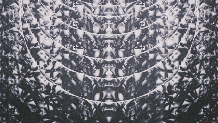 Abstract symmetrical glitch art pattern