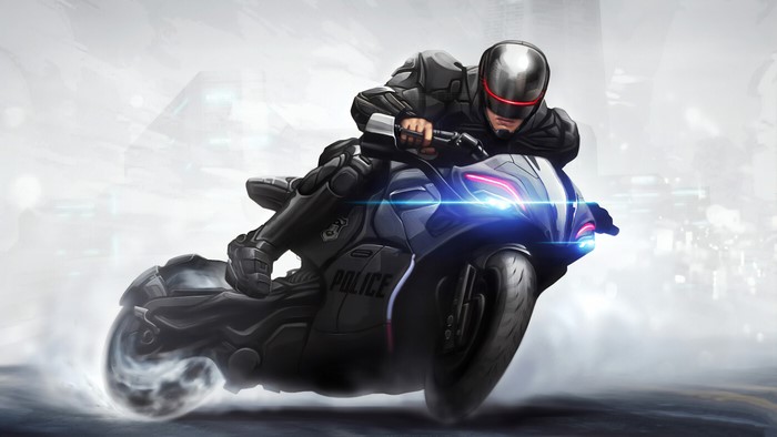 RoboCop on a Super Bike