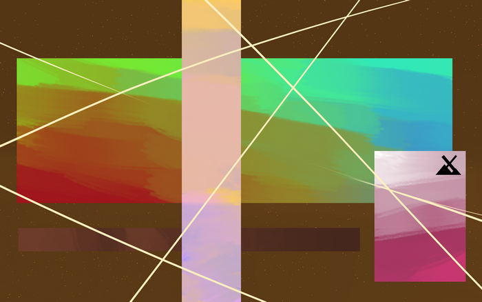 Abstract digital art with geometric shapes and gradients