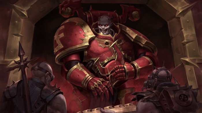 Chaos Space Marine with Sword and Followers
