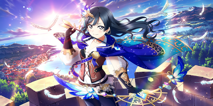 Yuki Setsuna from Love Live! Sunshine holding a bow and arrow