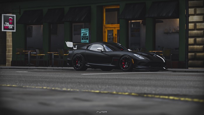 Black Dodge Viper ACR in Forza Horizon 4