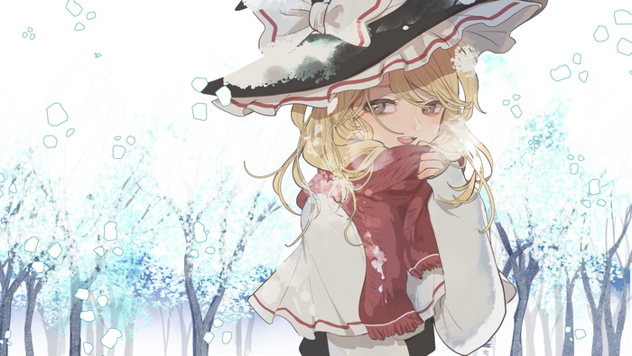 Kirisame Marisa from Touhou in winter