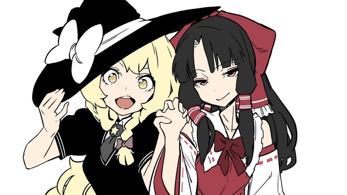 Reimu Hakurei and Marisa Kirisame from Touhou