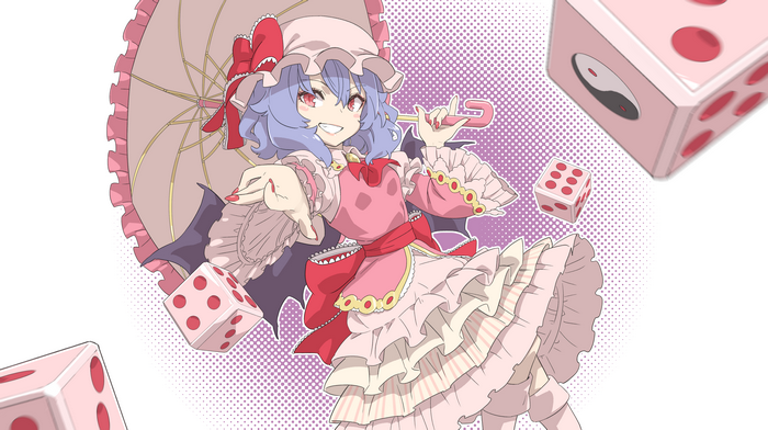 Remilia Scarlet from Touhou with dice and umbrella