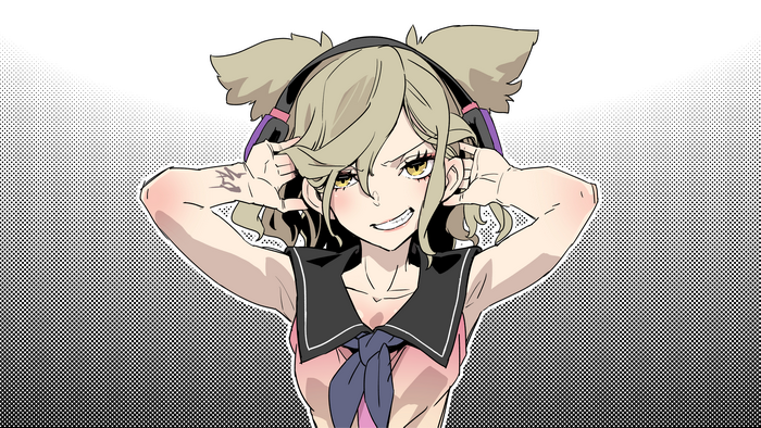 Toyosatomimi no Miko from Touhou with headphones