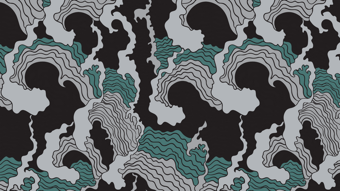 Abstract pattern of wavy lines