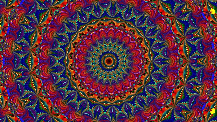 Colorful fractal mandala pattern