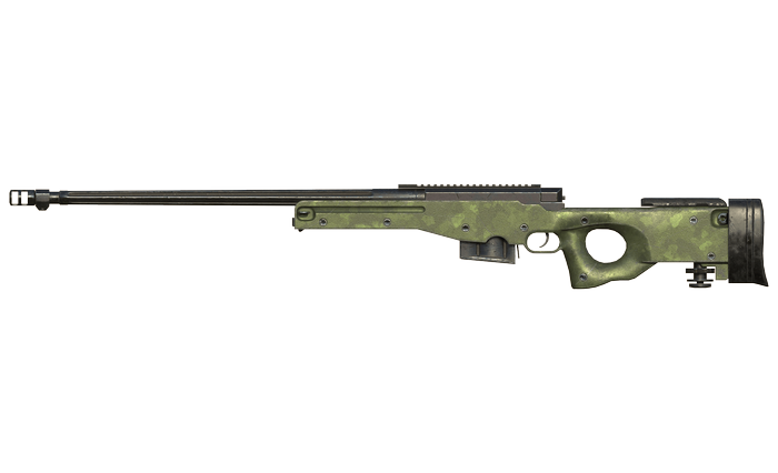 AWM sniper rifle with camouflage pattern