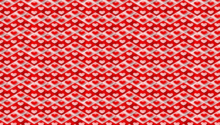 Red and White Heart Pattern